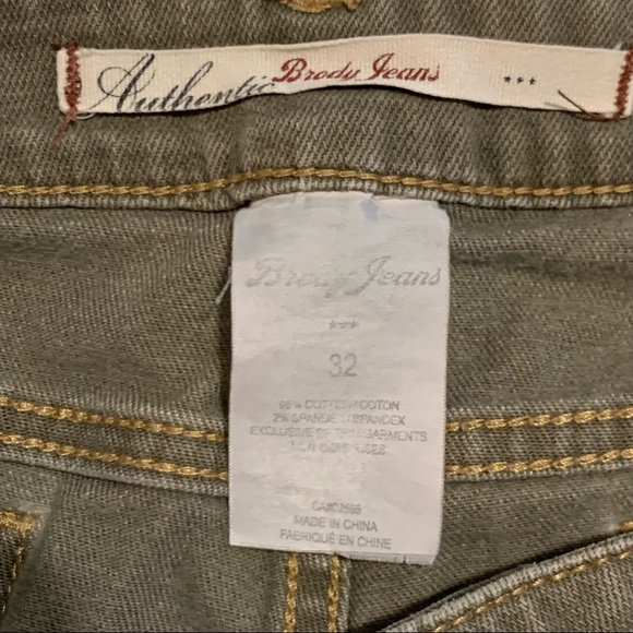 Olive Denim Shorts - Picture 3 of 3